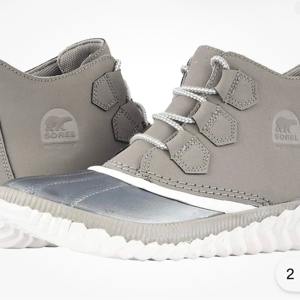 Sorel Grey Waterproof Lace-Up Boots